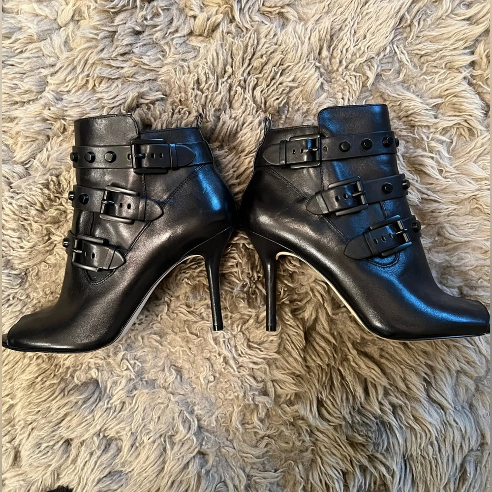 Michael Kors Black Heeled Boots with Stiletto Heel - Picture 2 of 6